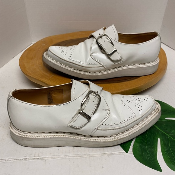 George Cox Other - George Cox White Pointed Toe Leather Creepers